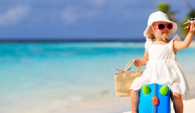 Toddler on beach