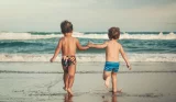 Toddlers on the beach