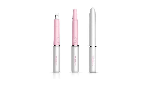 White and pink TOUCHBeauty Precision 2-in-1 hair remover