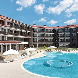 The exterior of the TUI BLUE Nevis hotel in Sunny Beach, Bulgaria