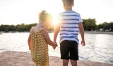 Toddlers on a family holiday