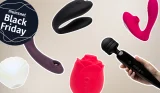 A collage of Lovehoney toys with a Mumsnet Black Friday badge on top