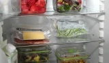 Vacuum sealed food in the fridge