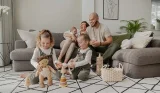 Family spending time in their living room