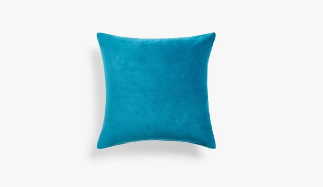 Velvet Front Cushion, Fjord
