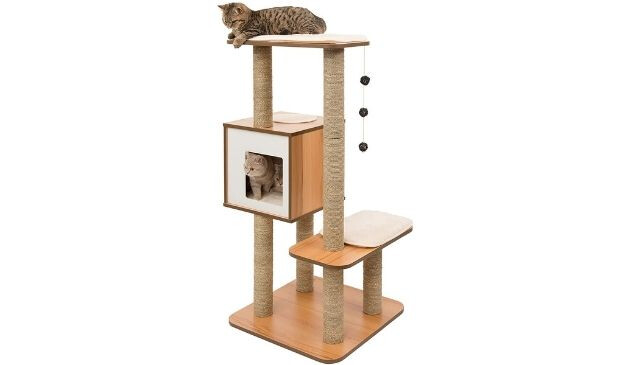 Wooden cat tree