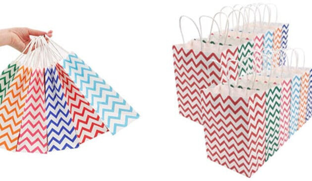 Wavy paper party bags