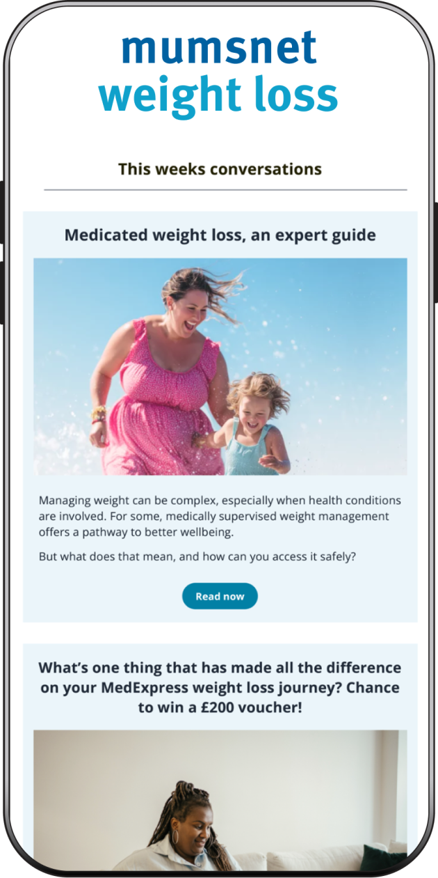Mumsnet Weight Loss newsletter