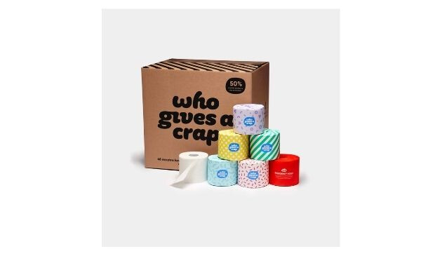 Who Gives a Crap toilet rolls and box