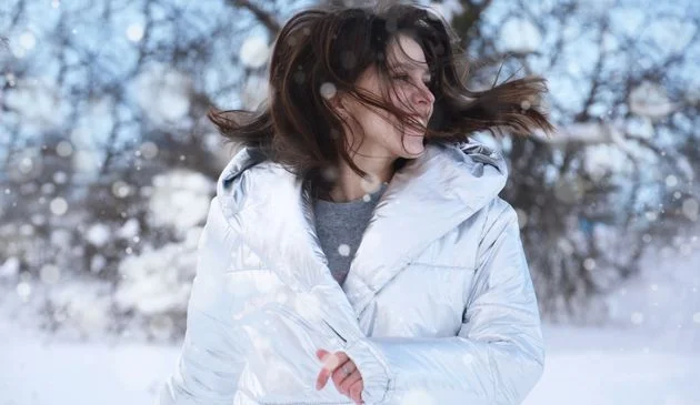 Woman in snow