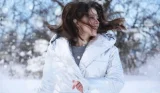 Woman in snow