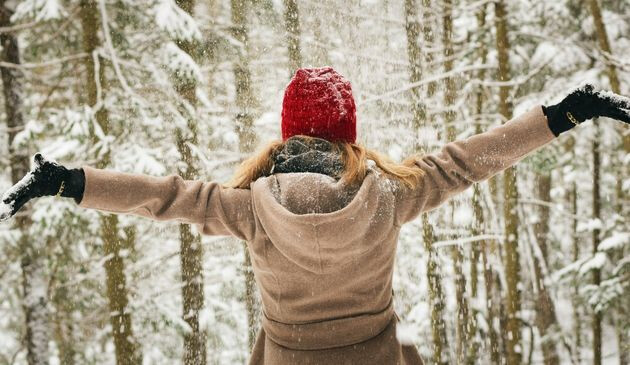 Woman in snow
