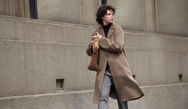 woman walking in winter clothing