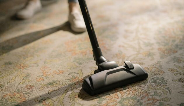 Woman with vacuum