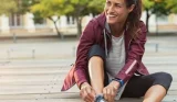 Woman in running gear