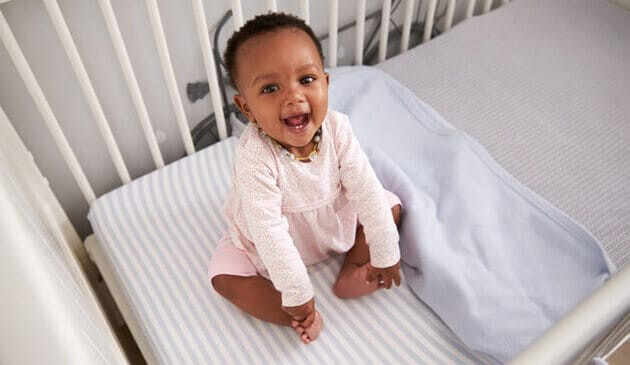 baby in cot