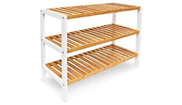 Wooden shoe rack